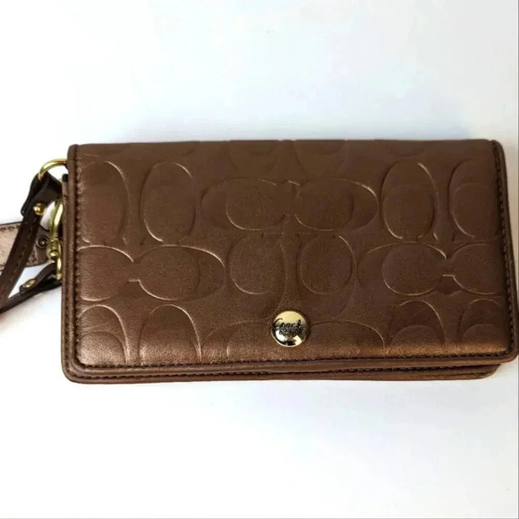 Vintage Coach Copper Toned Wallet - Picture 1 of 7